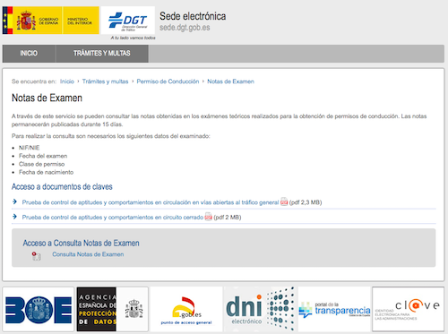 Resultado prueba teórica