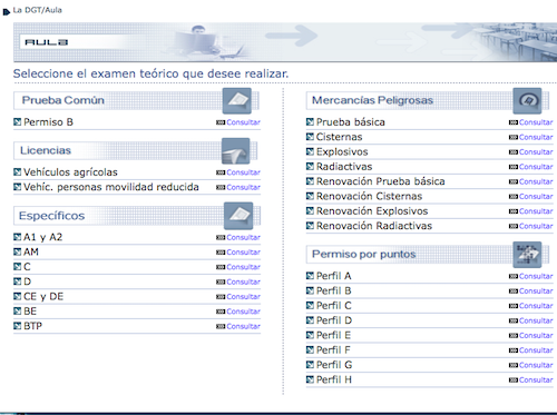 Test de la Dirección General de Tráfico
